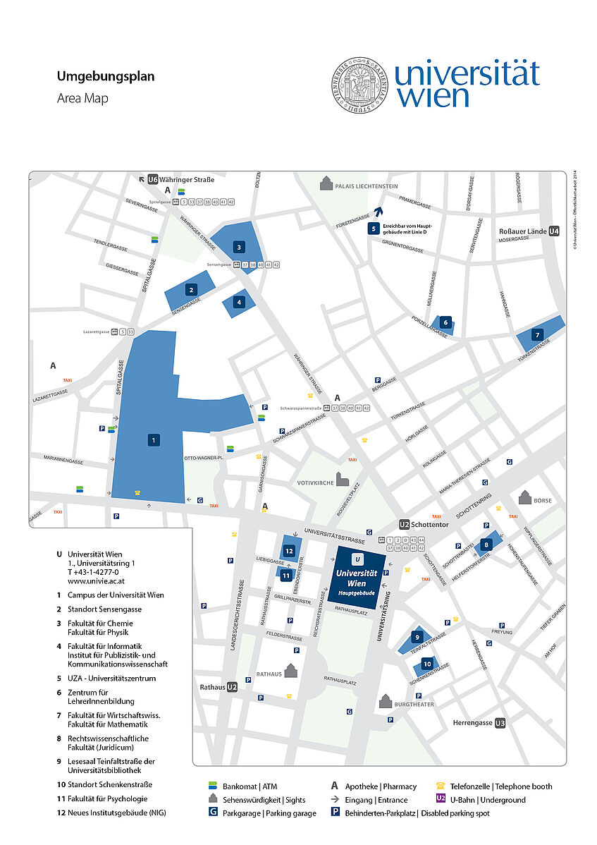 area map of the Main Building